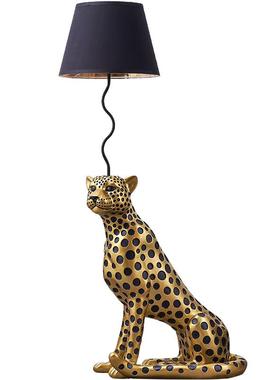 落地灯大型树脂金钱豹现代