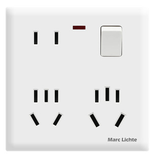 86型一开八孔墙壁二孔六孔四孔十孔插座带开关面板6孔4孔10孔家用