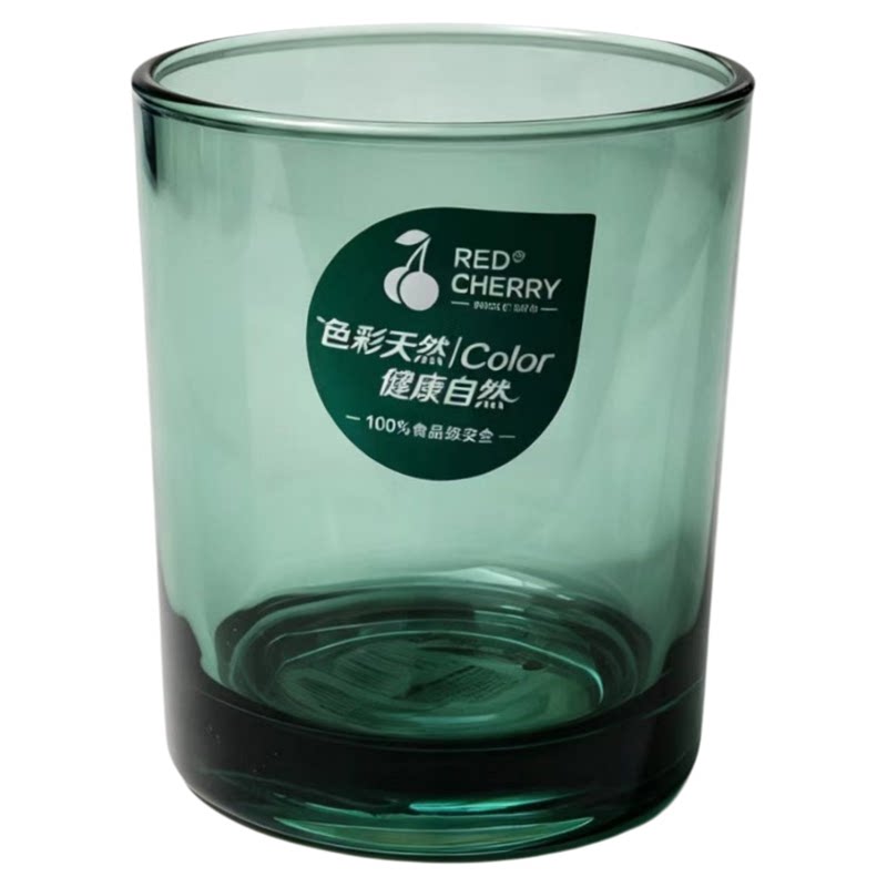 玉晶无铅加厚彩色玻璃杯