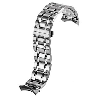 玛萨琪适配天梭库图钢表带T035精钢表链男女T035627A手表带配件