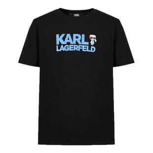 【棉100%】KARL LAGERFELD夏季潮流休闲易搭短袖T恤老佛爷男装