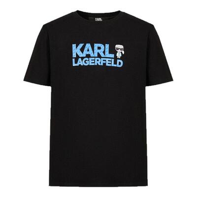 KARL LAGERFELD夏季新款纯棉短袖T恤老佛爷男装卡尔拉格斐高级
