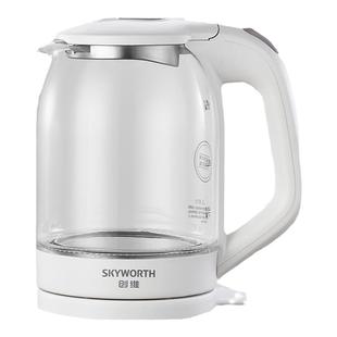 创维可视化玻璃电热开水壶家用自动断电烧水壶防干烧不锈钢大容量