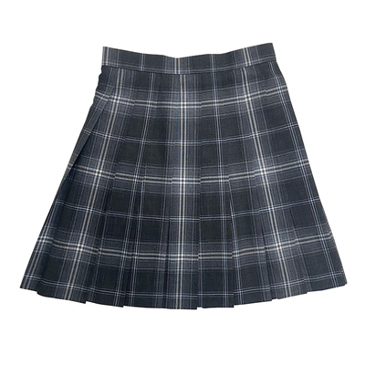 【深夜幻境】原创灰蓝格JK制服裙清冷百搭校供感羊毛料百褶裙