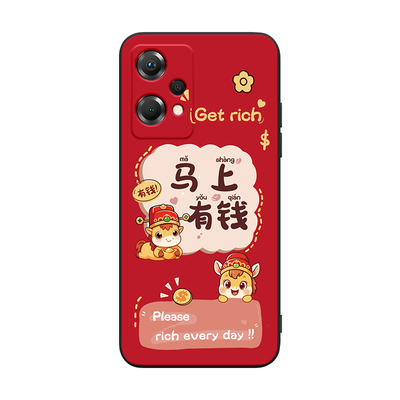 马上暴富适用于oppok10x手机外壳