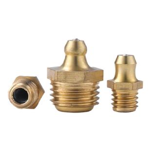 黄油嘴铜油嘴头铜油杯油咀油枪注油嘴挖机直弯油嘴黄油枪头M6-M20