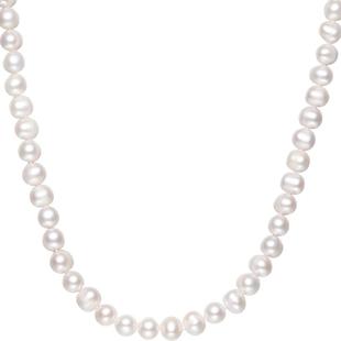 周六福淡水珍珠项链女毛衣链双层珍珠颈链优雅送妈妈新年礼物