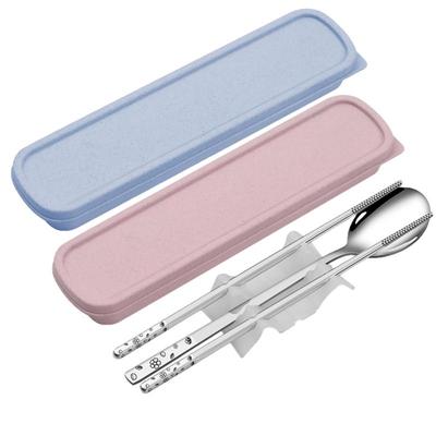 不锈钢筷子套装学生单人餐具儿童