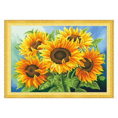 蒙娜丽莎花卉餐厅满绣十字绣