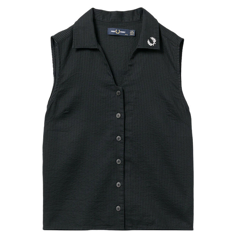FREDPERRY无袖条纹衬衫