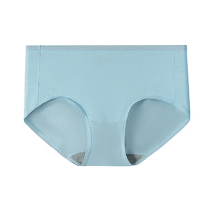 桔内木木80支莫代尔内裤桑蚕丝裆部舒感透气橘内中腰三角裤女6527