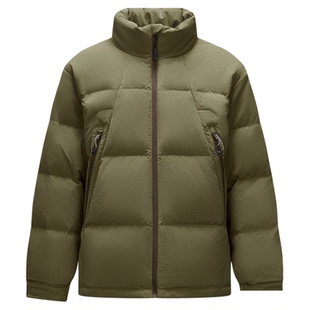 森马羽绒服男款冬装80绒子宽松立领面包服肌理感外套简约百搭上衣