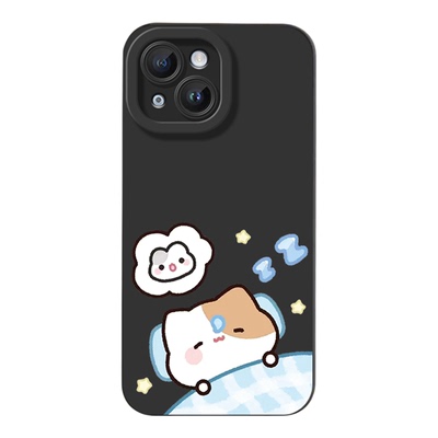iphone17适用苹果16软VIVOIQOO15至尊荣耀POWER2可爱创意14PLUS瞳眼13ProMax卡通手机壳情侣想猫咪华为PURA90