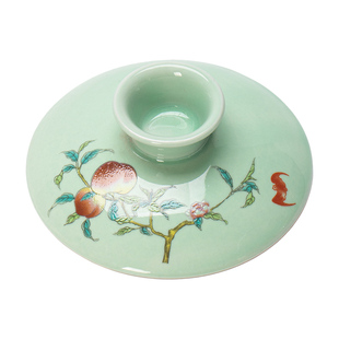 德化白瓷盖碗茶杯单盖子配件三才盖碗盖子茶碗大号盖子茶具零配