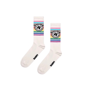 Happy Socks潮牌个性外穿袜子多巴胺经典波点ins潮流百搭中筒袜女