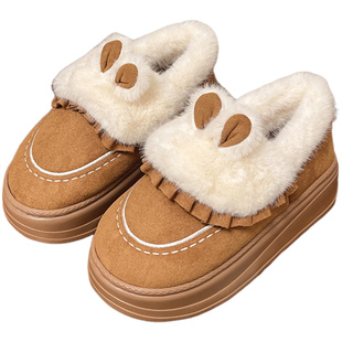 新款棉拖鞋女款包跟厚底家用网红可爱少女心拖鞋冬季高跟保暖棉鞋