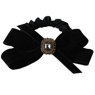 川野水钻蝴蝶结发圈头绳网红气质头饰发绳日韩高级感小皮筋女扎头