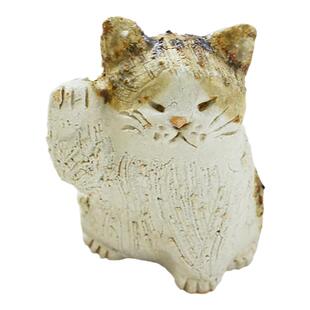 日本进口陶土信乐烧可爱手工猫咪日式桌面小摆件治愈系家居装饰品