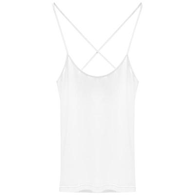 COCOBELLA后背交叉带纯色吊带