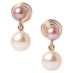 气质百搭天然淡水珍珠无耳洞耳夹蚊香盘耳钉耳环女小耳垂简约耳饰