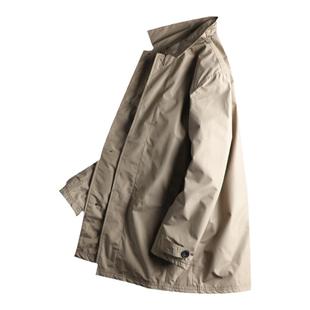 整箱品质!出口欧美!内力绗棉!秋冬男士纯色简约中长款风衣外套