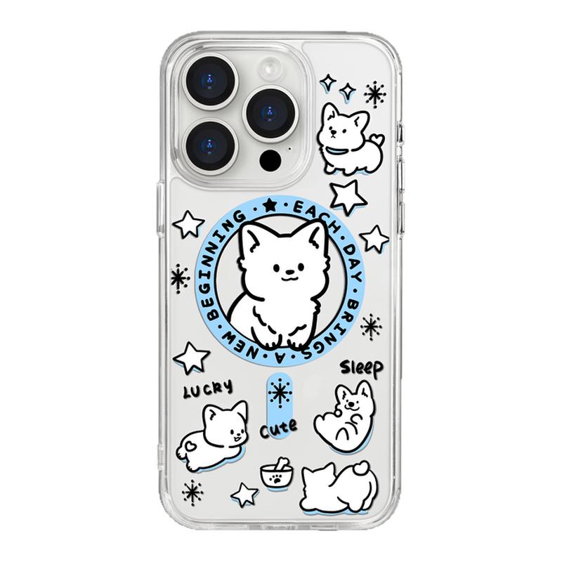 benefit可爱萌系猫狗18pro17适用于iphone16promax苹果15PRO黑色透明磁吸手机壳13新款14防摔保护套12