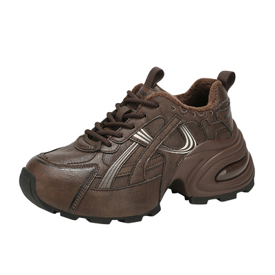 妙丽真皮厚底德训鞋女巨好看