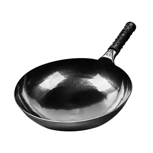 章丘手工铁锅纯锻打无涂层炒菜锅家用老式炒锅官方旗舰店正品炒锅