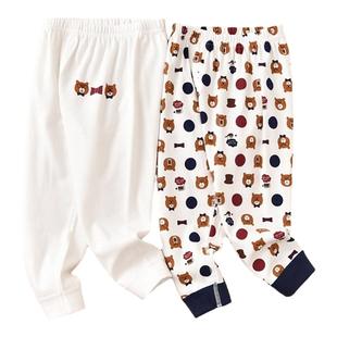 2条装儿童无骨纯棉磨毛秋裤男童女童宝宝春秋打底衬裤收口A类童装