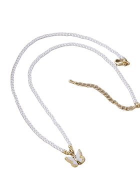 贝壳人造珍珠毛衣链女项链