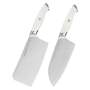 海鸥切菜刀女士厨房专用切菜切肉三德刀家用白色锋利刀具套装组合
