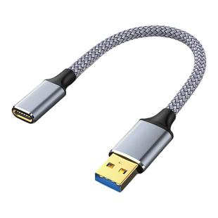 魅成USB3.0公转Type-C母数据线转接头双面10Gbps高速传输笔记本电脑移动硬盘数字解码耳机车载carplay延长2米