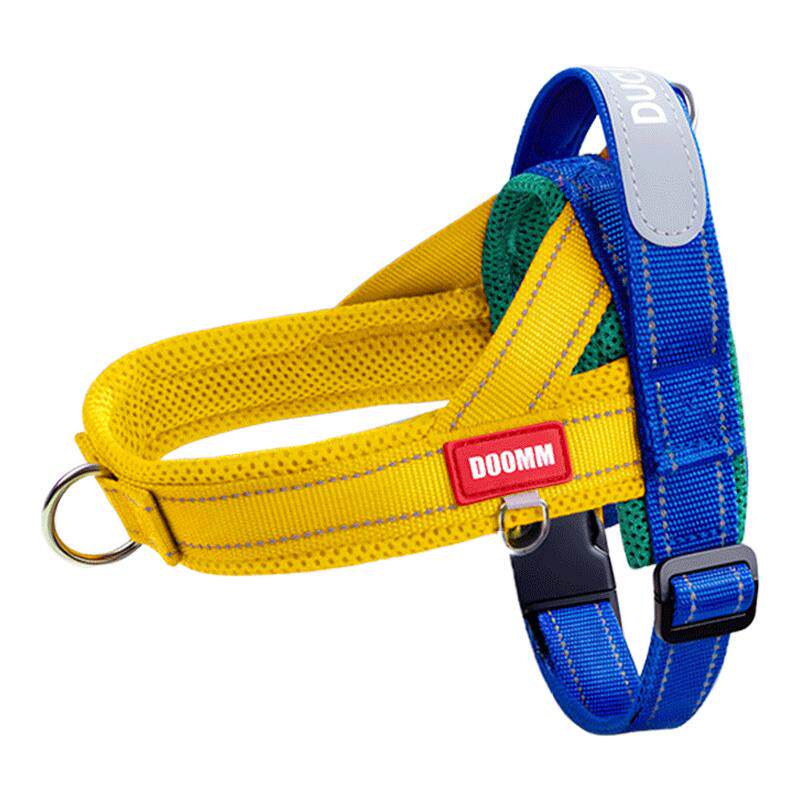 背心式狗狗牵引绳中小型犬狗绳比熊专用泰迪可调节胸背带遛狗链子