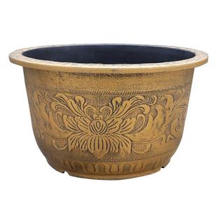 加厚耐用特大花盆铁树种植盆家用荷花鱼缸室内外楼顶塑料仿古铜盆