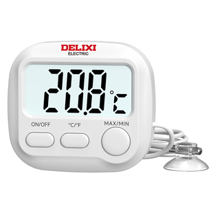 德力西鱼缸数显温度计龟缸观赏鱼养殖专用高精度测温带探头测量计