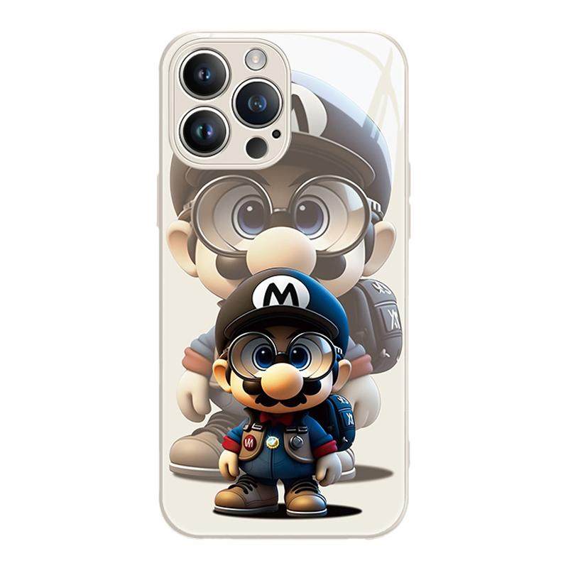 超级玛丽iphone16promax手机壳17苹果13马里奥14新款12玻璃11por卡通x男生xsmax高级感xr潮牌