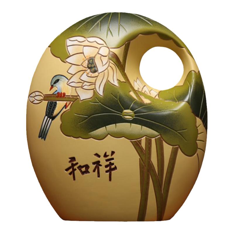 新中式风陶瓷客厅隔断柜小摆件