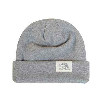 翻边进口羊绒棉保暖婴儿帽子胎帽