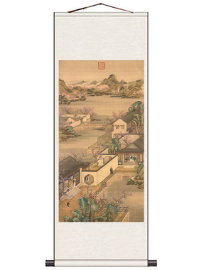 十二月令二月画芯卷轴挂画
