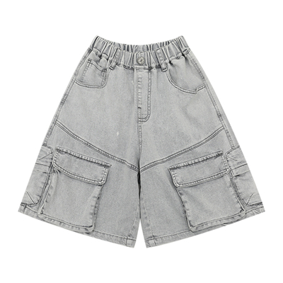 男童裤子宽松短袖儿童牛仔短裤薄