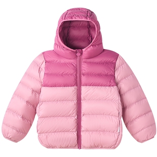 笛莎童装女童羽绒服轻薄款秋冬装新款中大童女孩儿童连帽外套迪莎