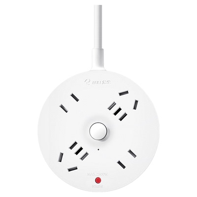 公牛插座圆形多功能家用插板