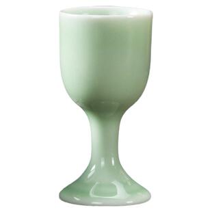 酒杯家用白酒套装陶瓷高脚杯小盏一口老式酒盅中式复古风敬酒待客