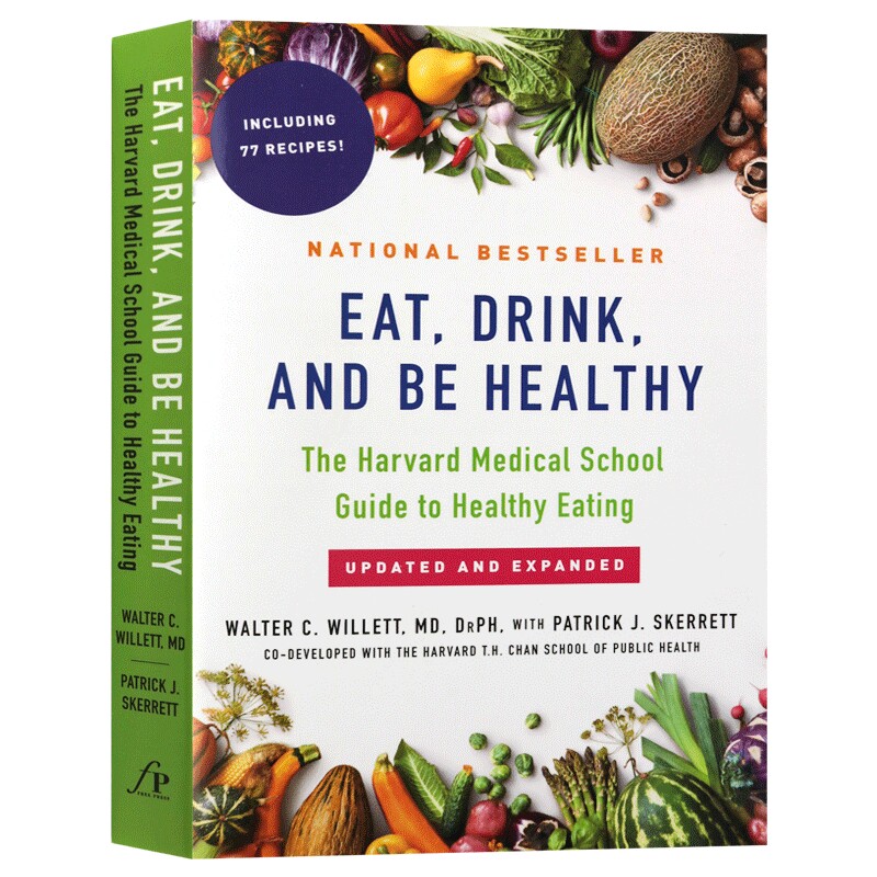 吃 喝 健康哈佛医学院健康饮食指南 英文原版 Eat Drink and Be Healthy 保健养生 英文版进口原版英语书籍