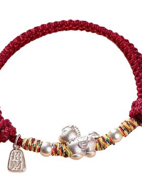 2026马年S999纯银小马手链女