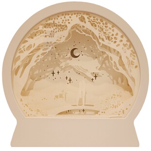 3D充电光影纸雕灯DIY创意浪漫同学情侣闺蜜生日礼物剪纸小夜灯