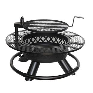 户外工匠烧烤炉家用庭院烤火炉围炉煮茶套装烧烤架柴火灶篝火盆桌
