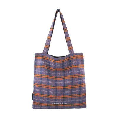 花间公主新品格纹单肩包旅行通勤