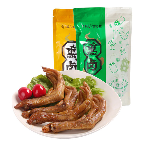 三明熏味鸭爪掌8只装老玉泉福建特产好吃的鸭肉熟食办公室休闲零
