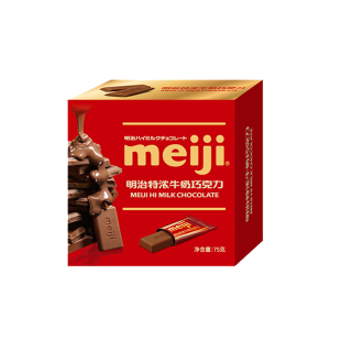 meiji明治巧克力小排块特浓黑巧克力75g片装牛奶巧独立喜糖伴手礼